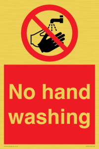 No hand washing
